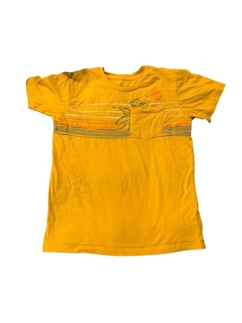 DISNEY Stitch Yellow Short sleeve Graphic T-shirt size medium 7/8